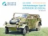 Quinta Studio QD+48546 Kubelwagen Type 82 3D-Printed & coloured Interior on decal paper (Tamiya) (with 3D-printed resin parts)  1/48